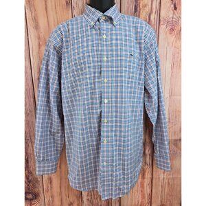 Vineyard Vines Mens Slim Fit Whale Shirt XL Blue & Pink Check